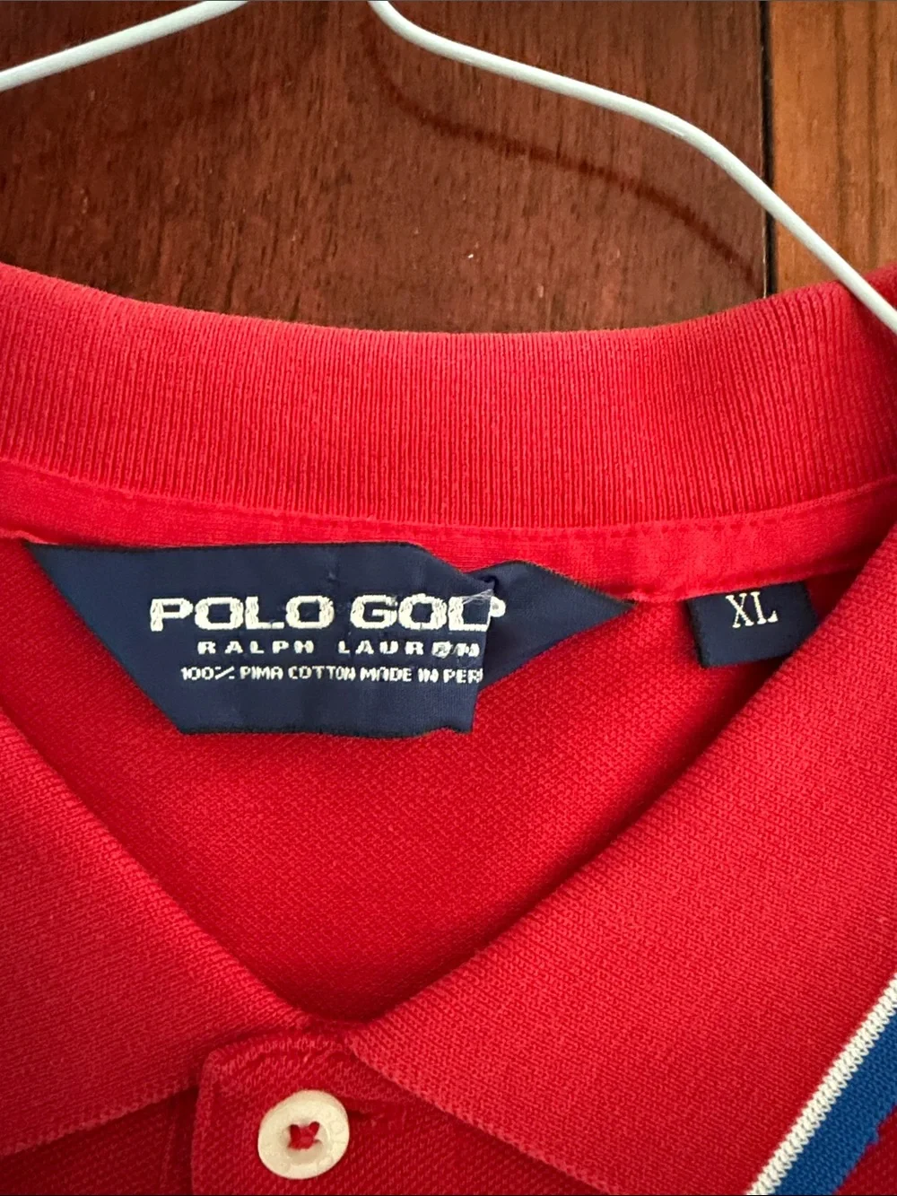 Ralph Lauren Red Polo with Blue Embroidered Pony
